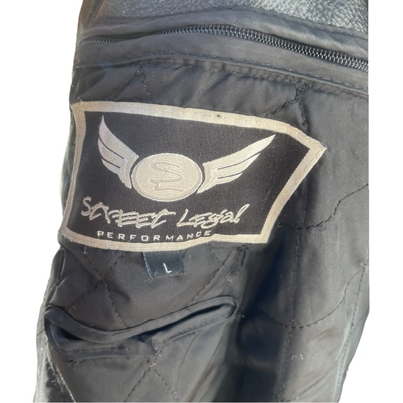 Motorcycle Black Leather Jacket - Picture 14 of 14